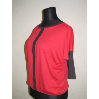 Bluzka Blanka z grafitowymi wstawkami z brokatu